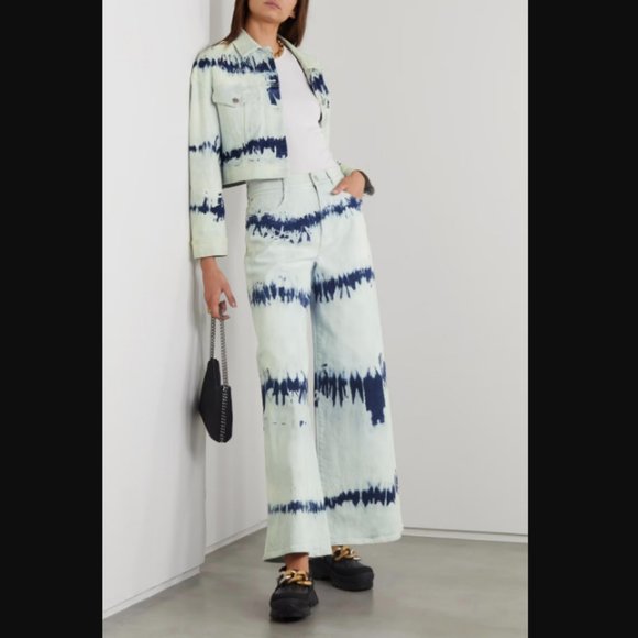 STELLA MCCARTNEY Cropped tie-dyed denim jacket - Picture 1 of 13